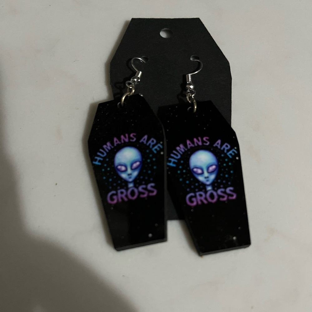 Handmade Alien Earrings